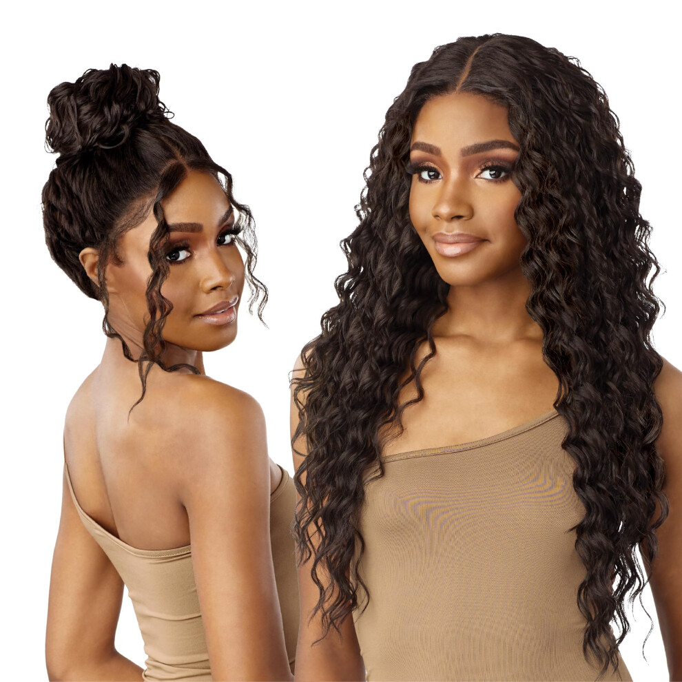 Sensationnel Unisex Butta 360 Lace Wigs - Unit 4 Wider Parting 360 Degree Lace Glueless Synthetic Preplucked Hairline (Ch27)