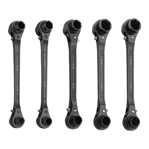 Professional Ratchet Wrench Double Hexagonal Head 4-17 19 22 24 2