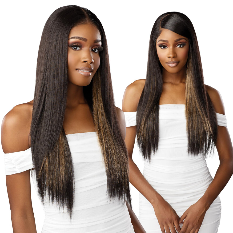 Sensationnel Unisex Bare Lace 13X6 Wigs - Unit 1 Lacefrontal Glueless Synthetic 180 Degree Preplucked Hairline (Lightashbrown)