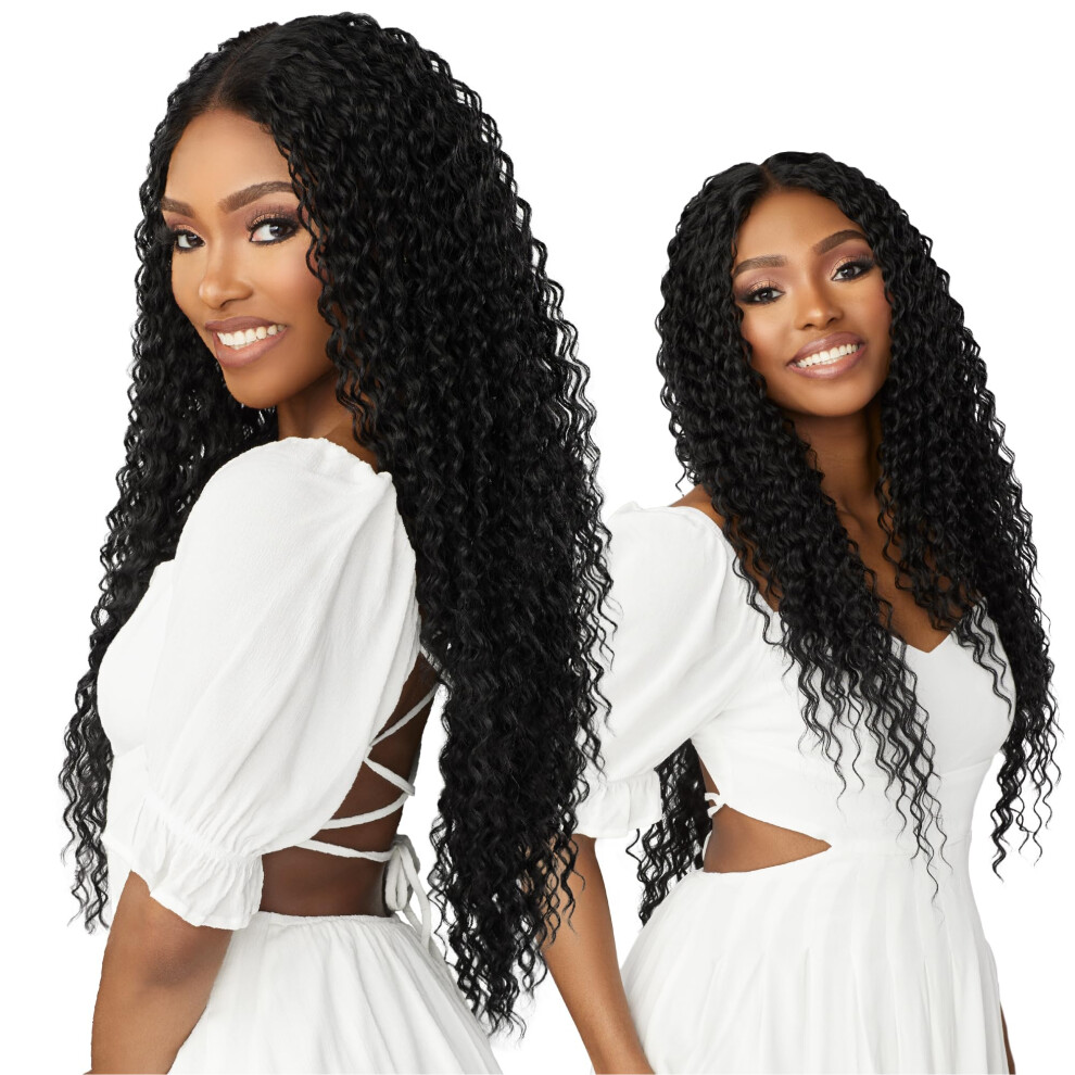 Sensationnel Unisex Dashly Wig - Unit 33 Non Lace Cap Ready To Wear Ear To Ear Lacepart Synthetic (1B Offblack)