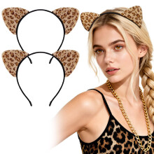 DRESHOW 2-pak Katte?rer Pandeb?nd Bl?de Pels Katte?rer H?rb?nd Vask Ansigtsmakeup Pandeb?nd med Katte?re Cosplay Fest Kattekostumetilbeh?r til te