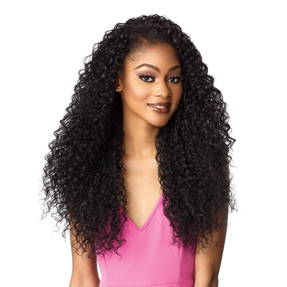 Sensationnel Instant Weave Half Wig - 5 Synthetic Blendwig Adjustable Drawstring For Seamless Hair Blending (T2/30)