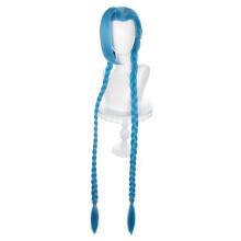 Lucoacos Parrucca Anime Blu Lunga Treccia per Cosplay Jinx Halloween Costume