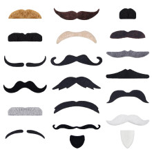 KICNIC 60 Pezzi Baffi Finti Autoadesivi (20 Disegni) Novit? Barba Pelosa Costume Peli sul Viso per Forniture per Feste Decorazioni Adatto a Tutte