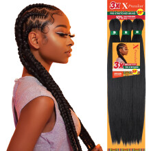 Sensationnel X-pression voorgerekt vlechthaar - 3x vlecht 50 inch geheel kanekalon vlamvertragende synthetische vlecht voor boxvlechten en twists (1