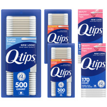 Confezione assortita di bastoncini di cotone Q-tips Scudo igienico originale e punte di precisione per il primo soccorso domestico e la cura dell