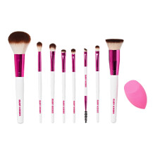 Ruby Kisses Make-up Kwastenset Poeder Mengen Oogschaduw Wenkbrauw Eyeliner Borstel en Spoolie Mengspons 9-delige set