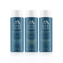 Oars + Alps Lot de 3 nettoyants hydratants pour le corps et le visage pour hommes, soins de la peau infuss de vitamine E et d'antioxydants, sans