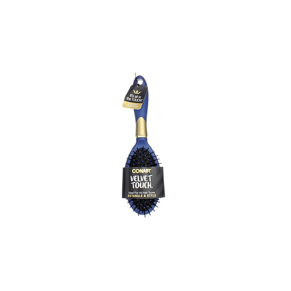 Conair Velvet Touch Round Cushion Based Hair Brush 1 Ea ( Pack Of 3)