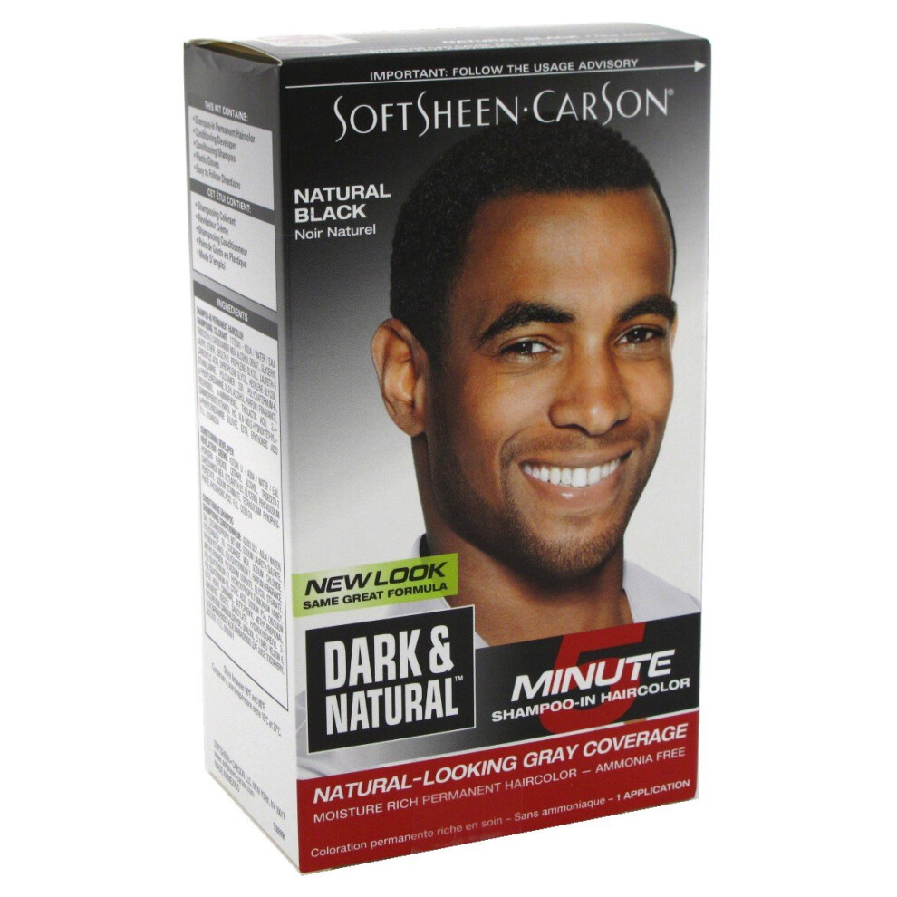 Dark & Natural Black Softsheen-Carson 5 Minute Shampoo-In Haircolor, Natural