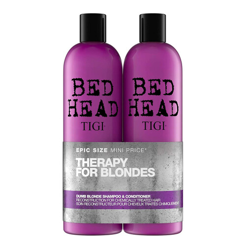 TIGI Bed Head Dumb Blonde Shampoo And Reconstructor Conditioner Duo - 25.36Oz Each 2