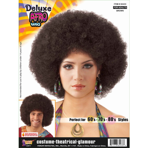 Peruca Afro Deluxe Rubie's Adulto, Castanho 2