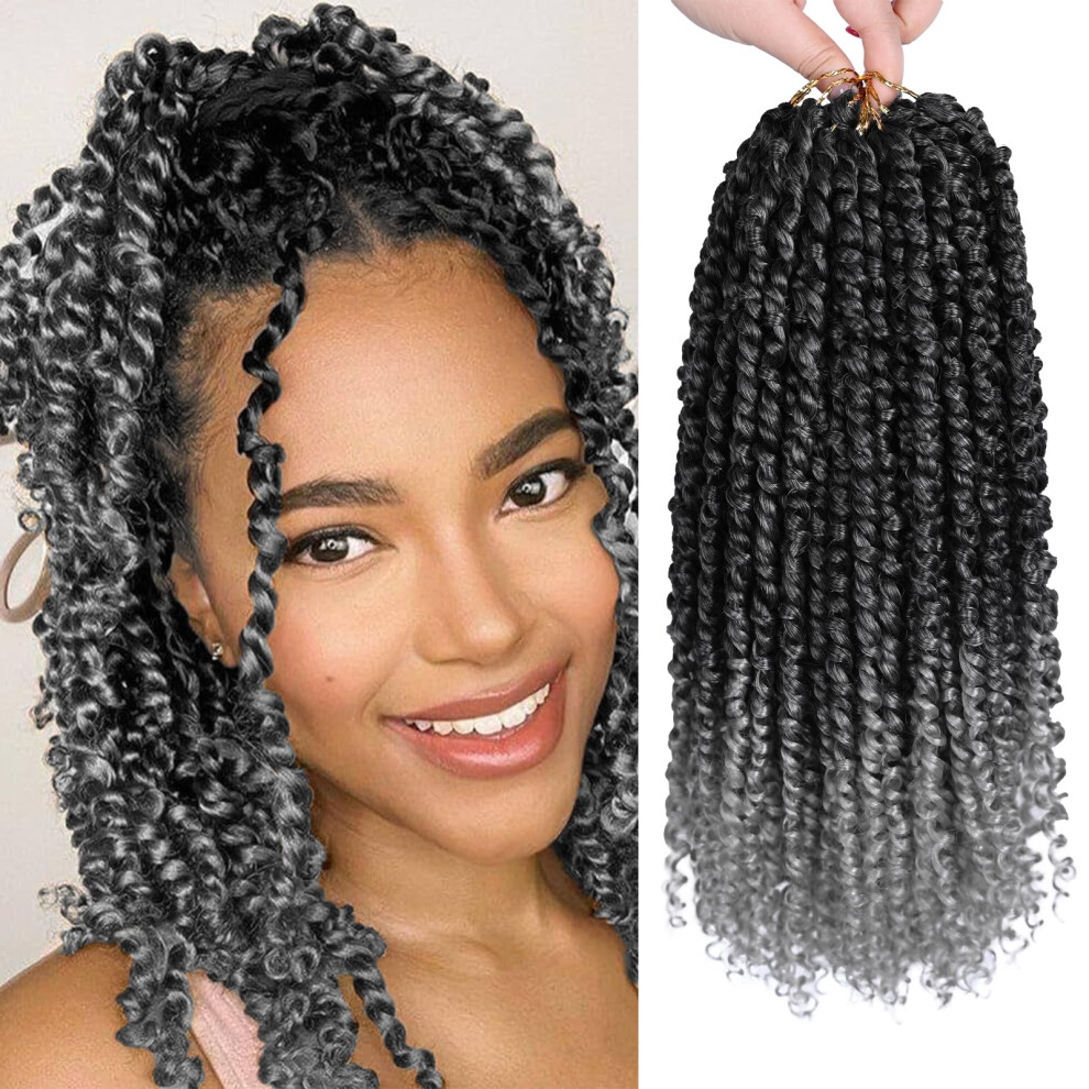 Nayoo Unisex Passion Twist Hair - 8 Packs 12 Inch Passion Twist Crochet Hair For Women Crochet Pretwisted Curly Hair Passion Twists Synthetic Braiding Hair