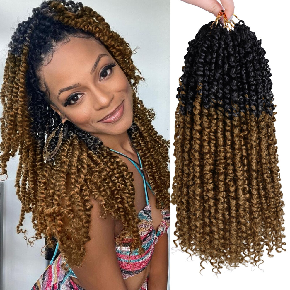 Nayoo Unisex Passion Twist Hair - 8 Packs 14 Inch Passion Twist Crochet Hair For Women Crochet Pretwisted Curly Hair Passion Twists Synthetic Braiding Hair
