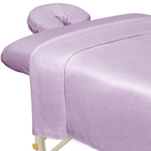 Set di lenzuola da massaggio ForPro Premium in microfibra da 3 pezzi, rosa inglese, ultraleggero antimacchia e antirughe, include lenzuolo piatto
