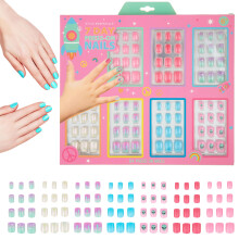 Expressions 7 Day Manicure Collection by Style Essentials - 84 PC Press On Nail -setti viikonpivn liimautuvat tekokynnet tytille (SPACE Collection
