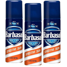 Barbasol Creme de Barbear Sensível, Tamanho de Viagem, Aprovada TSA, 2 oz. (Pacote de 24)
