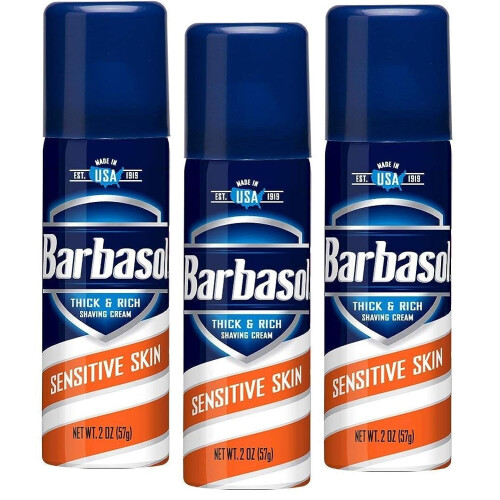 Barbasol Κρέμα Ξυρίσματος Ευαίσθητης Επιδερμίδας, Ταξιδιωτική Συσκευασία, 2 oz. (Pack of 24)