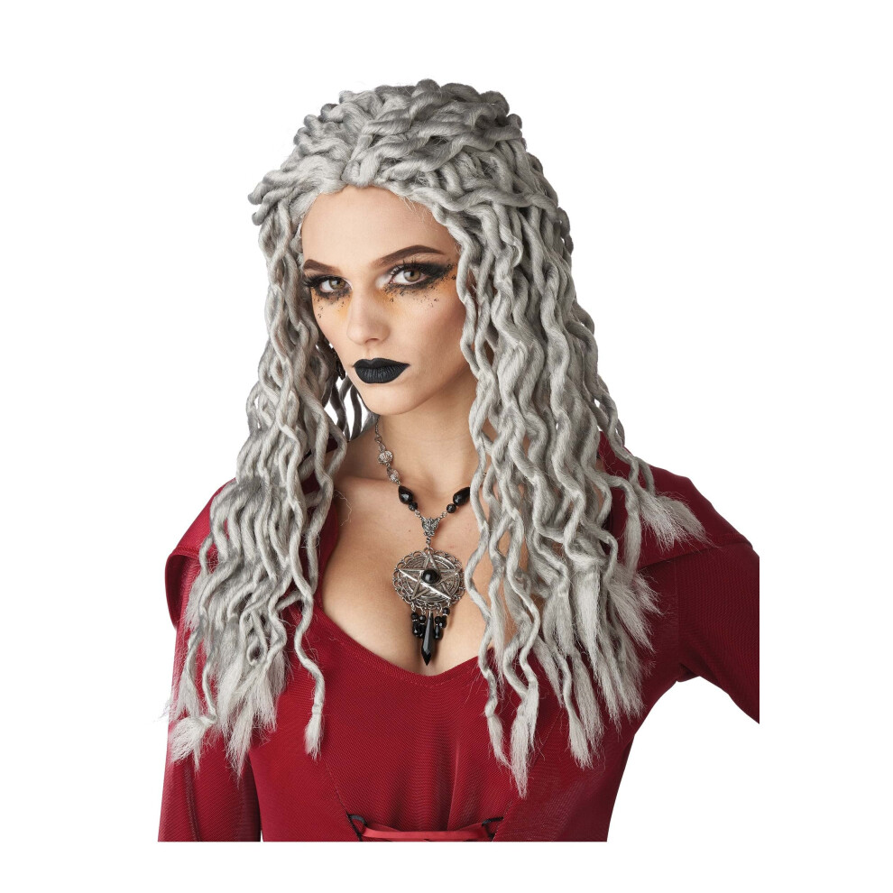 California Costumes Gray Crinkle Dreads Wig Gray