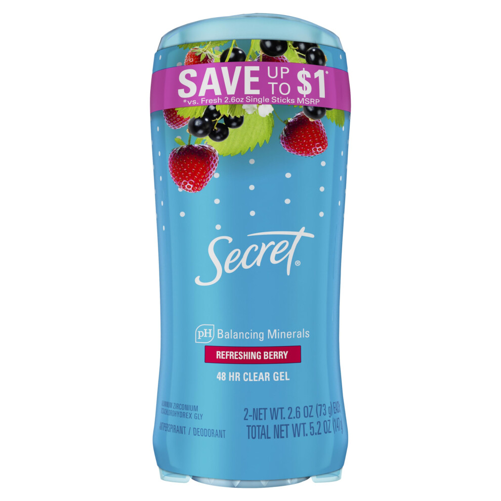Secret Scent Expressions So Very Summerberry Clear Gel Antiperspirant/Deodorant, 160Ml (Pack Of 2), So Very Summerberry, 150Ml