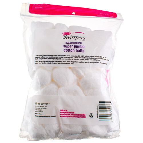 Swisspers, Super Jumbo Cotton Balls, 70 Count 2
