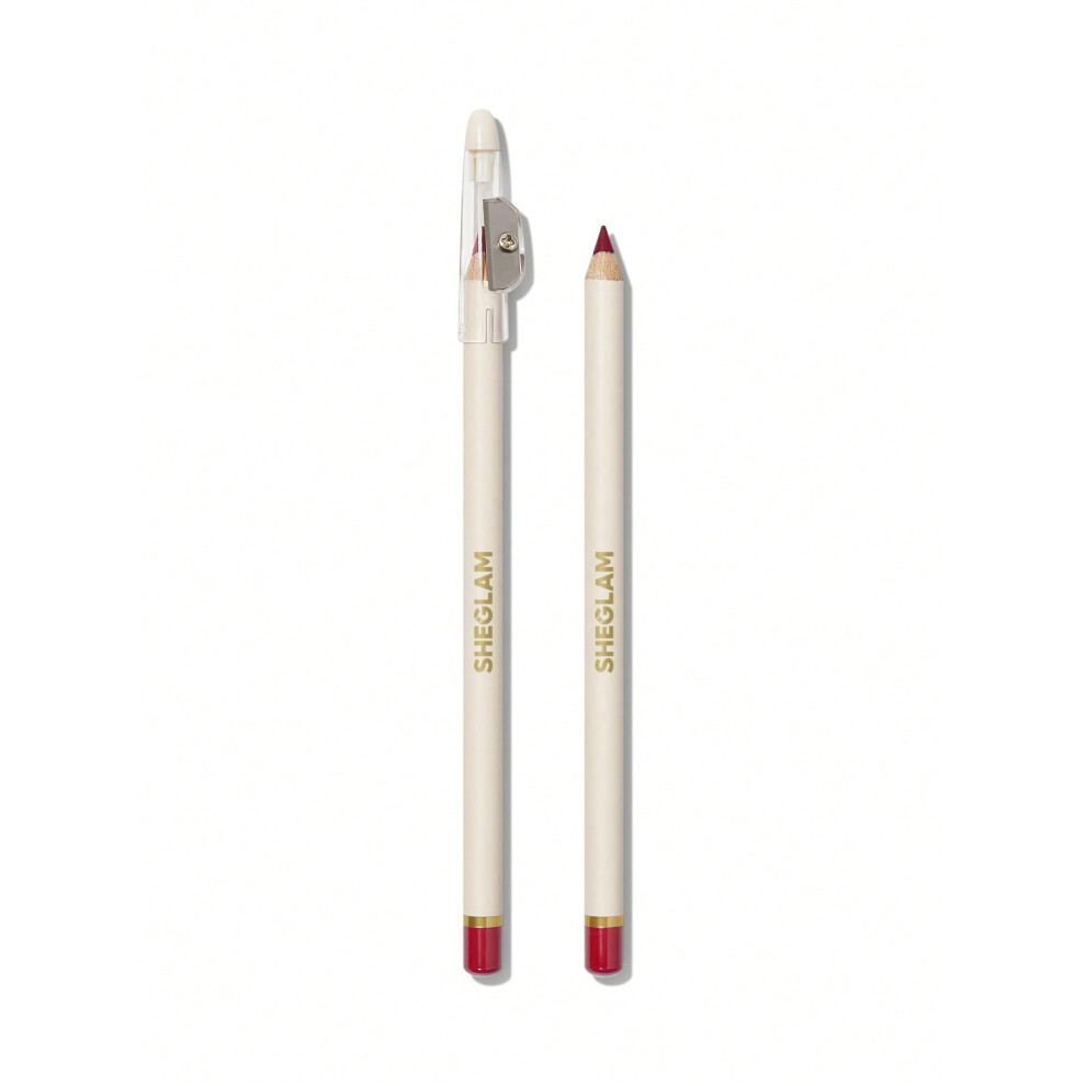 Sheglam Lip Facts Lip Liner Highly-Pigmented Pencil For Shaping & Sculpting Lips Long-Lasting Creamy Make Up-Crimson