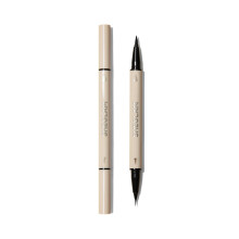 SHEGLAM Penna eyeliner multi-tasker per linee e dettagli-Nero Matita eyeliner liquido 2 in 1 impermeabile a doppia testa
