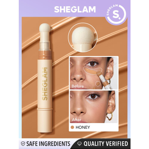 SHEGLAM Aplicador de Esponja para Corretor de Tez Líquido Mate e Duradouro 1