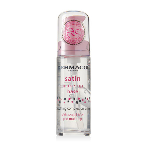 Dermacol - Base Makeup Satin, Primer Viso Opaco per Pieghe e Poricità, Trasparente per Pelle Grassa e Secca