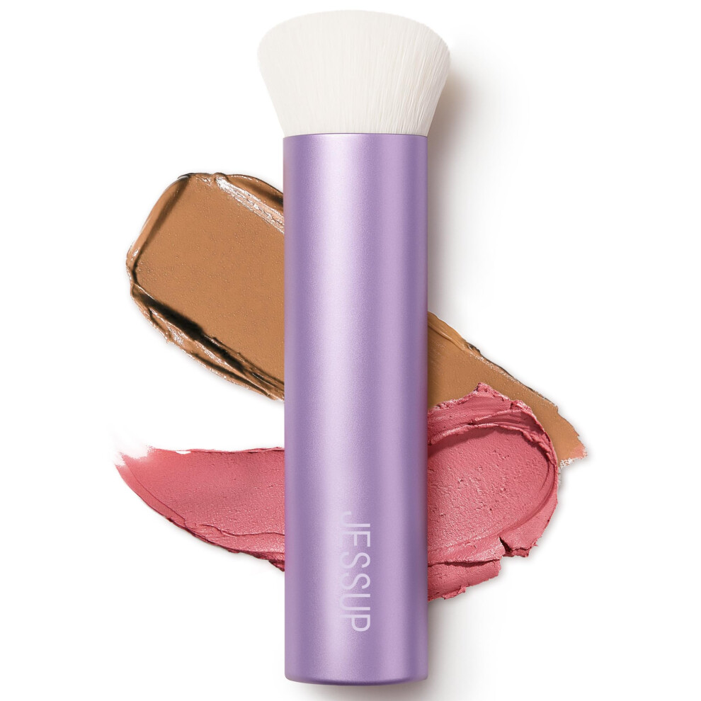Jessup Foundation Brush For Liquid Makeup Face Kabuki Makeup Brush For Contour Powder Blush And Bronzer Ultra-Soft Fiber Perfect For Blending Liqui