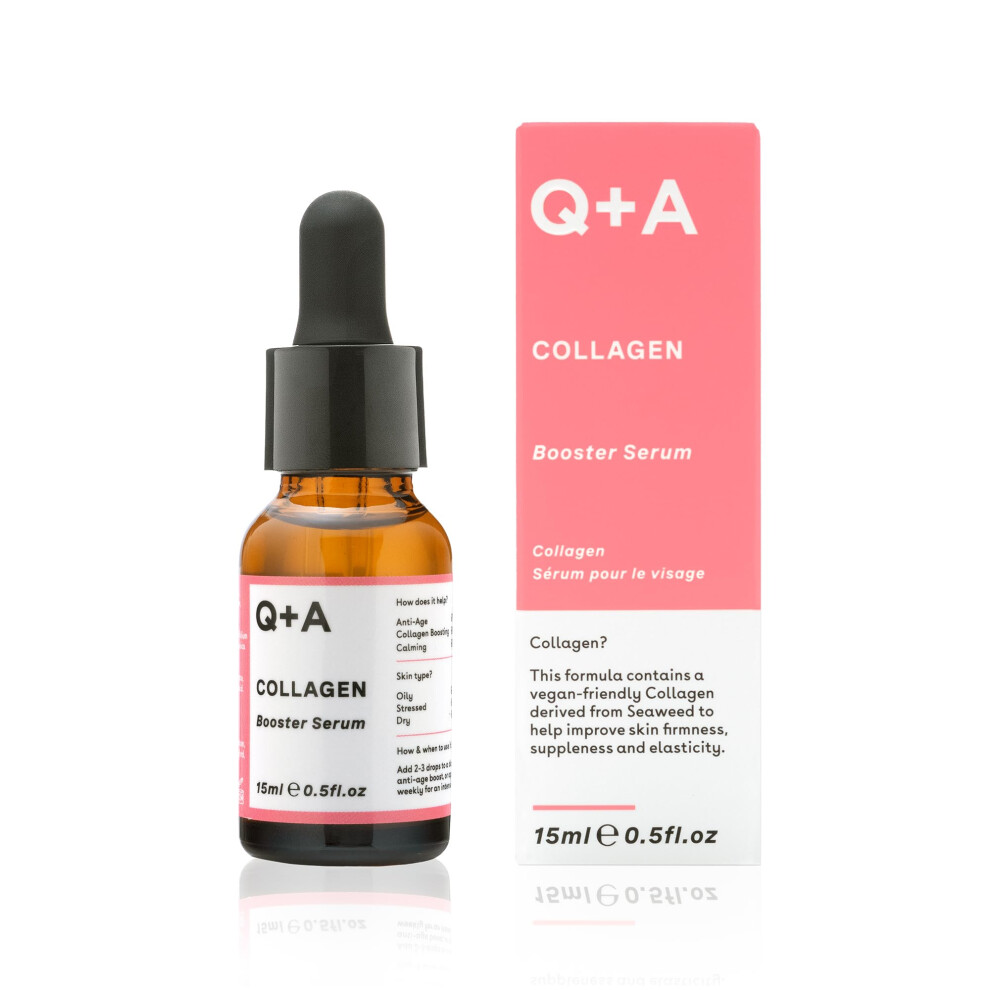 Q+A Collagen Booster Serum, A Vegan-Friendly Serum Containing A Blend Of Vegetable Collagen, Honey Locust Seed And Algae Extracts That Help Tighten,
