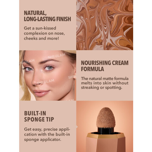 SHEGLAM Sun Beam Matte Liquid Bronzer-Hickory 1