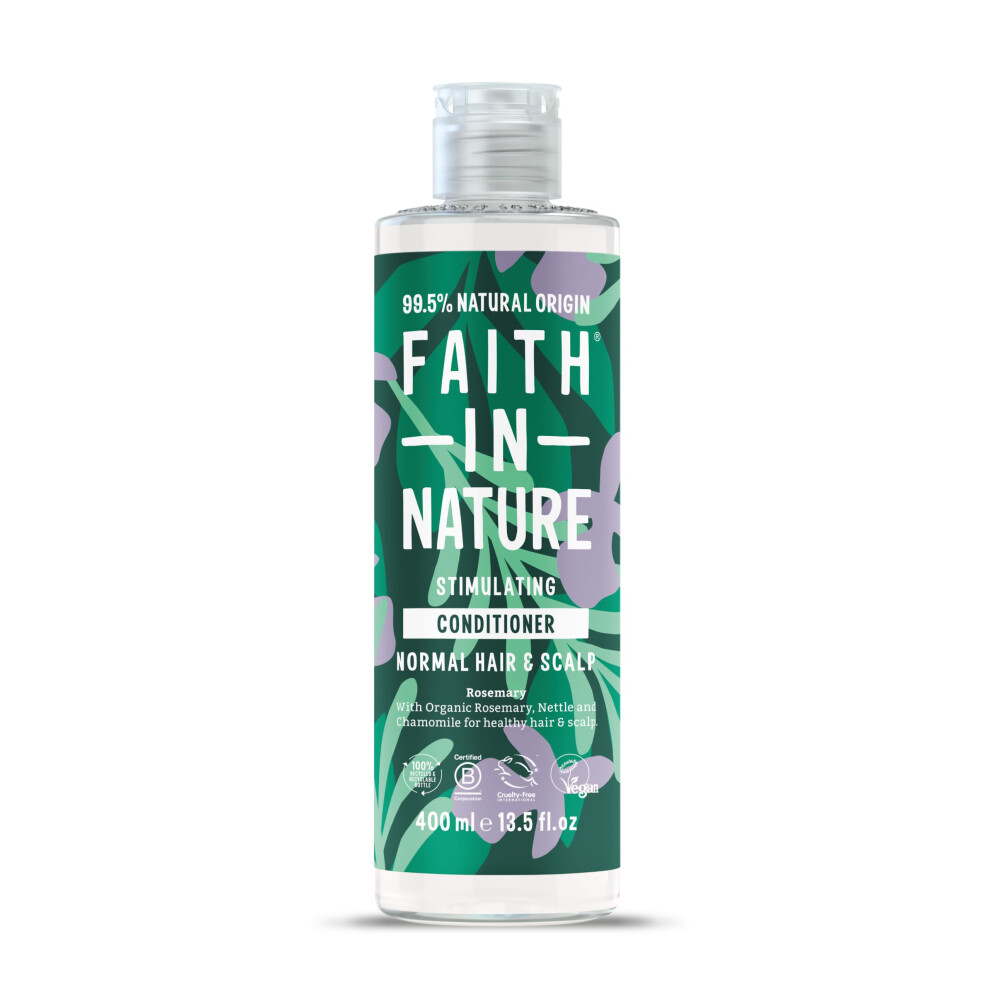 Faith In Nature Green Natural Conditioner - Vegan & Cruelty Free No Sls Or Parabens - 13.5 Fl Oz Rosemary