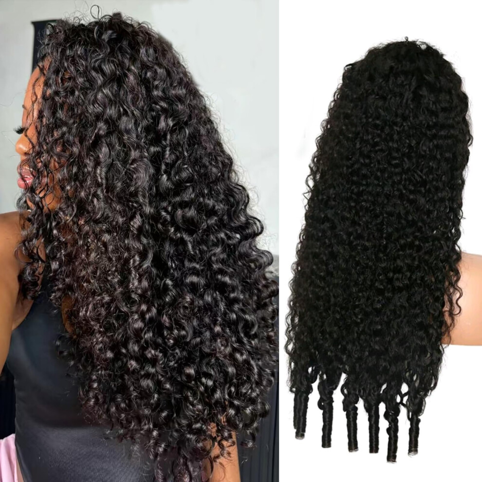 Mianduan Burmese Curly 13X6 Full Lace Frontal Wigs Human Hair 250% Density Water Wave For Black Women Wet And Wavy Pre Plucked Hd Lace Front Wigs Human Hair Wi