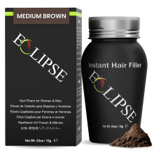 ECLIPSE Fibre per capelli Castano medio per capelli diradati per donne e uomini per nascondere la caduta dei capelli in 15 secondi - Fibre per la
