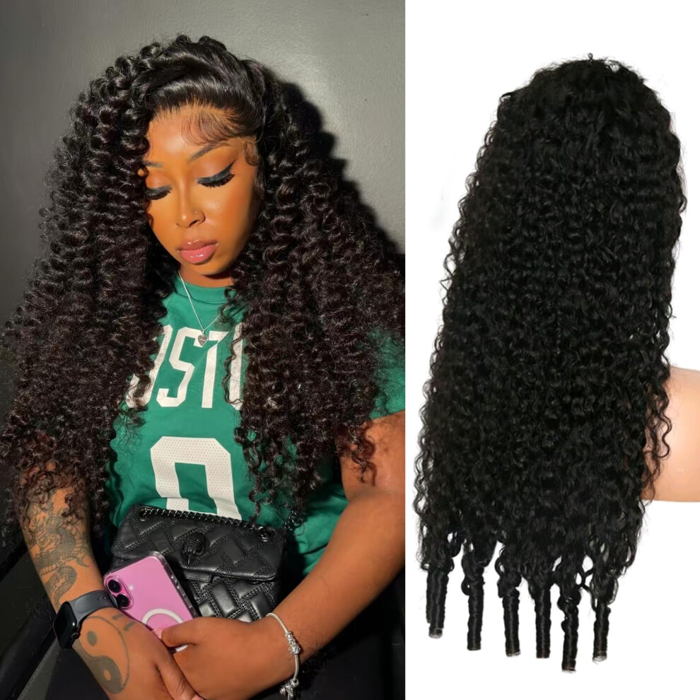 Mianduan Burmese Curly 13X6 Full Lace Frontal Wigs Human Hair 250% Density Water Wave For Black Women Wet And Wavy Pre Plucked Hd Lace Front Wigs Human Hair Wi