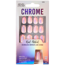 Ardell Nail Addict Chrome Press On Nails - Orb Korte ronde vorm Alles-in-?n nagelkit 1-pack