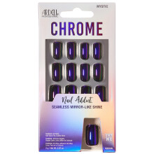 Ardell Nail Addict Chrome Press on Nails Mystic korte vierkante vorm nagelkit 1-pack