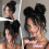XIXISNOW Messy Bun Haarschmuck 100% Echthaar Chignons Scrunchie Lockiger Fluffiger Dutt 5