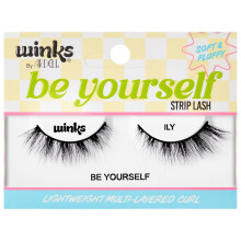 Ardell Winks Be Yourself Lashes - ILY Oogverbeterende zwarte stripwimpers Gemakkelijk aan te brengen Natuurlijke uitstraling Valse wimpers 1 paar