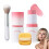 Batom e Blush em Creme com Pincel e Esponja, Waterproof, Leve, 2 em 1 para Bochechas e Lábios 1