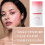 Batom e Blush em Creme com Pincel e Esponja, Waterproof, Leve, 2 em 1 para Bochechas e Lábios 3