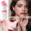 Batom e Blush em Creme com Pincel e Esponja, Waterproof, Leve, 2 em 1 para Bochechas e Lábios 2