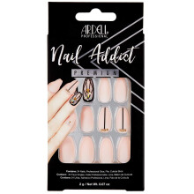 Ardell Nail Addict Premium Kunstnagelset 24-delig Blush Geometrische Kristallen Lange Ballerina-vorm DIY Press-On Nails Snel en gemakkelijk te gebrui