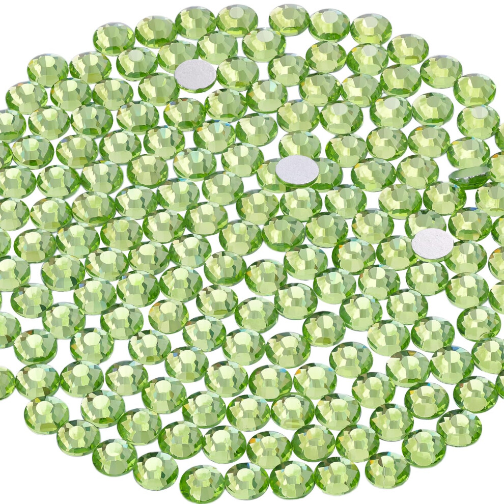 Belleboost 2500Pcs Ss10/2.8Mm Crystal Rhinestones (Peridot) Bedazzling Flatback Glass Rhinestones For Crafting Diy Nail Art Makeup Decoration Gems Diomand Cha