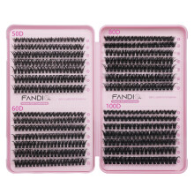 Frts szempillahosszabbts 50D+60D+80D+100D Volume szempillahosszabbts 640 DB DIY szempillahosszabbts kezdoknek Wispy szempillafrtk Termszet