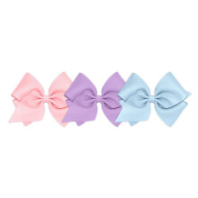 Wee Ones Girls' 3 st Set Solid Grosgrain Variety Pack p en WeeStay No-Slip Hair Clip Mini King Ljusrosa Ljus Orchid Millennium Blue