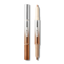 SHEGLAM Fine Line 2-i-1 N?sekontur & Highlight Pen Langvarig Vandt?t Cream Bronzer & Highlight Sticks-Umber