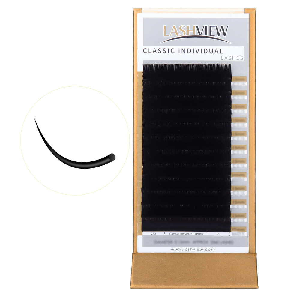 Lashview Eyelash Extensions,Individual Lashes,Premium Single&Classic Lases,0.15 D Curl Thickness 13Mm,Natural Semi Permanent Eyelashes, Lashes Individual,Soft