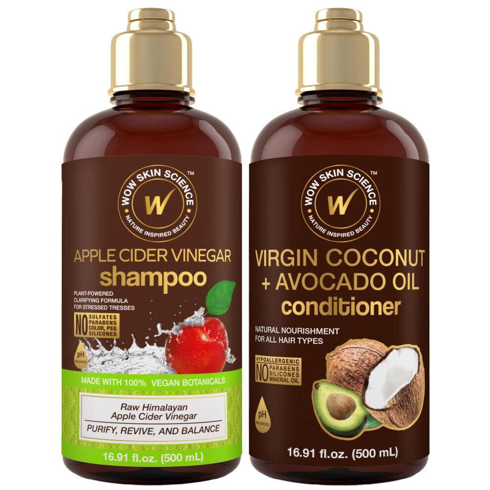 Wow Skin Science , Apple Cider Vinegar Shampoo & Conditioner Kit